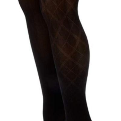 Anne Klein Size S/M Small / Medium Women's Argyle Patterned Knit Tights 2 Pair